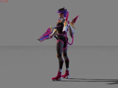 Jet Archer Kimmy Rising Nova Low-poly 3D model