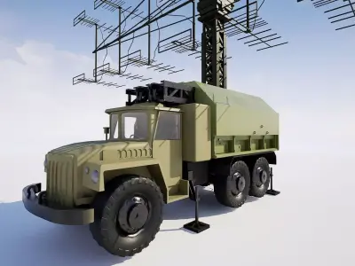  P-18 Spoon Rest D Radar Low-poly 3D model