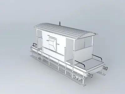 Eco Rail Track Brake Van Dummy Old Steam Days Free 3D model