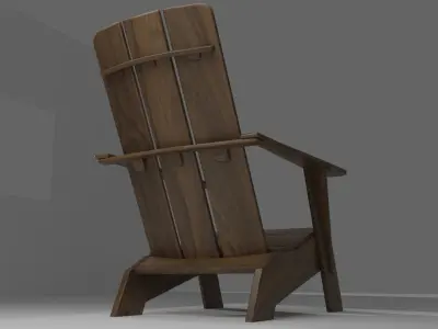 Outdoor comfortable chair relaxation 3D model