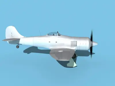 Hawker Tempest MKII Unmarked 3D model