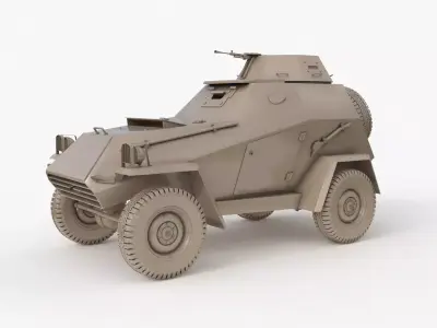 BA 64  Clay VRay 3D model