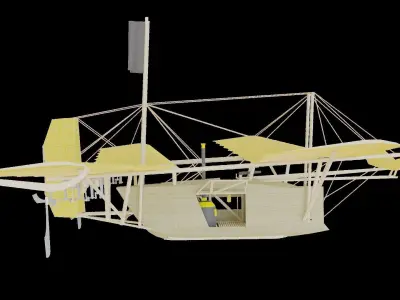 Flying Machine Low-poly 3D model