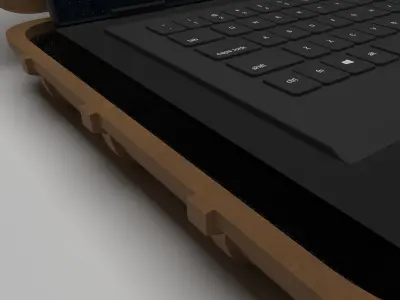 Military Laptop Low-poly 3D model