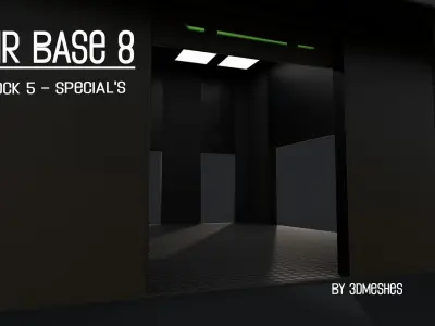 AIR BASE 8 - Dock 5 -  Specials - PBR Low Poly Low-poly 3D model