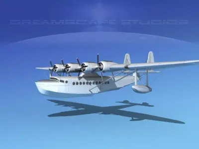 Sikorsky S-42 Bare Metal 3D model