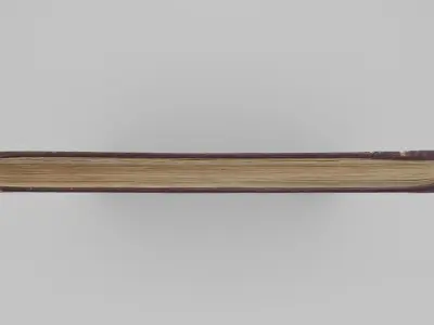 Old architectural book Low-poly 3D model