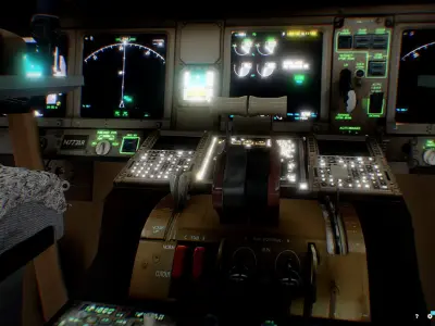 Boeing b777 Airplane Cockpit 3D model