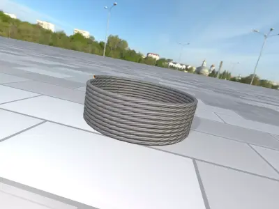 Power cable reel 1 - Object 069 Low-poly 3D model