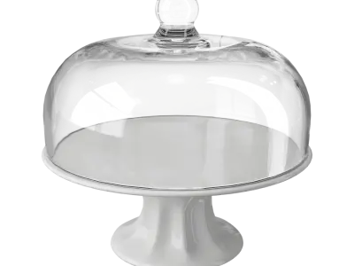  Glass Domed Ceramic Cake Stand Model 