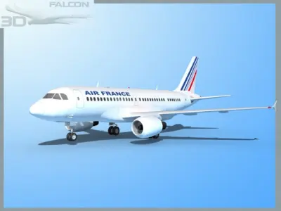 Falcon3D A319 Air France 3D model
