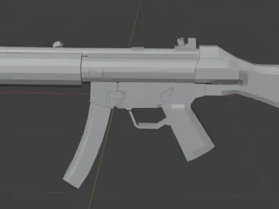low poly sub d redy mp5 3D model