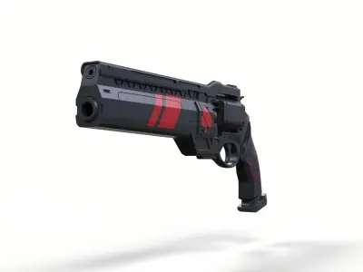 Ace of Spades Hand cannon from Destiny 2 3D model