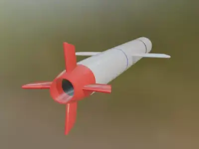 Tomahawk Rocket Low-poly 3D model