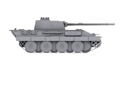 Tank Panther V Free 3D model