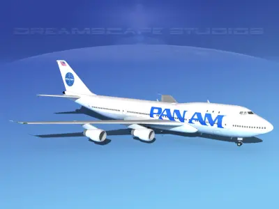 Boeing 747-100 Pan Am 2 3D model