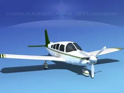 Piper Cherokee Six 300 V09 3D model