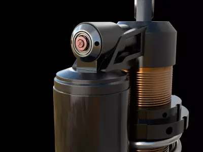 coilover shock absorber 3D model