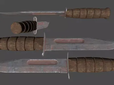 knife 4 Low-poly 3D model