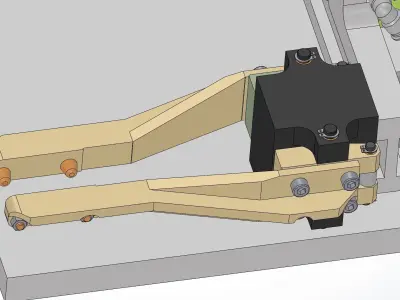 Assemble the manipulator mechanism 3D model