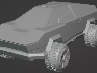 Army Cybertruck - Cyvee 3D model