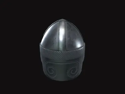 Medieval Helmet V03 Low-poly 3D model