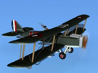 Airco DH-4 V04 Bomber USASC 3D model