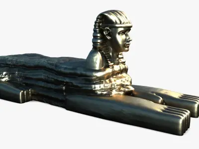 Abolhole egyptian sphinx statue Free 3D print model