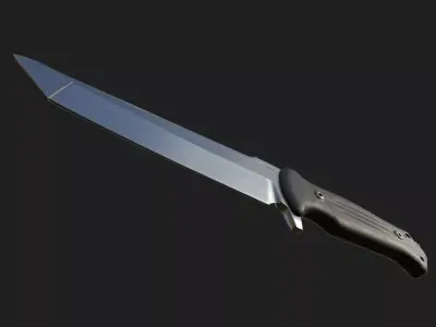 Tanto Knife - Game Ready - 4K PBR Low-poly 3D model