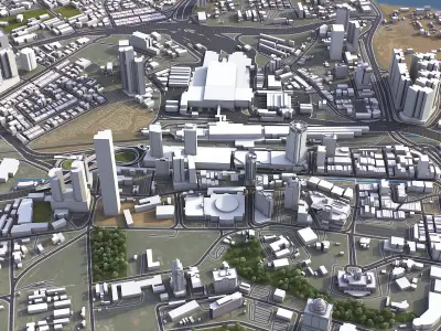 Johor Bahru Low-poly 3D model