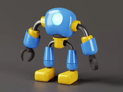 Robot 3D Model Low-poly 3D model
