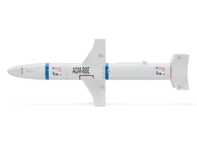AGM-88E HARM High Speed Anti Radiation Missile 3D model