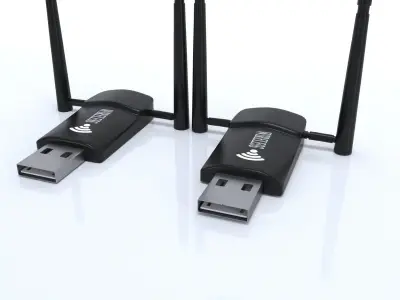 3D wirelss wi-fi adapter EDUP model Low-poly 3D model
