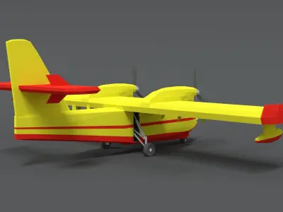 Low Poly Canadair CL 215 Low-poly 3D model