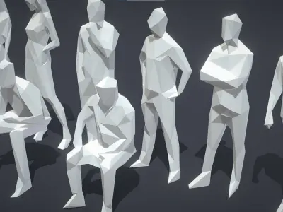 Free Pack - Lowpoly People Free low-poly 3D model