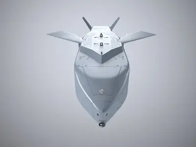 Taurus KEPD 350 air-launched cruise missile gray color Low-poly 3D model