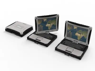 Military rugged Notebook 3D model