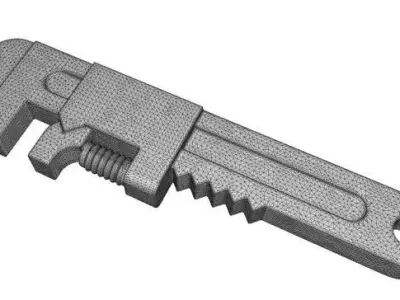 Spectacular Monkey Wrench Low-poly 3D model