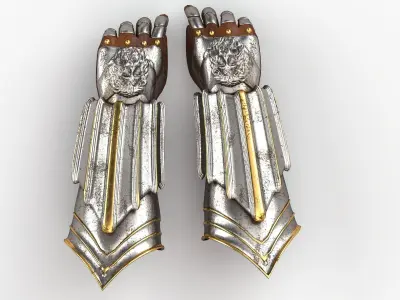 Lion Gloves 3D model