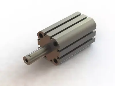 Cilindro Pneumatico SMC CD55B25 30 Pneumatic Cylinder 3D model
