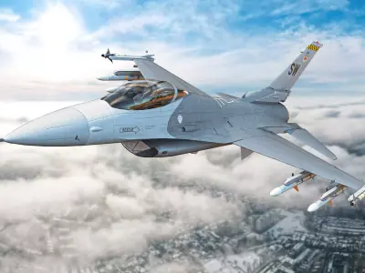 General Dynamics F-16 Fighting Falcon Low-poly 3D model