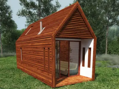 Modular private house 3D model