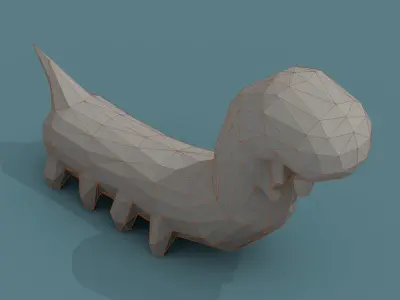 Low Poly 3d Art Animals Isometric Icon Pack 07 Low-poly 3D model