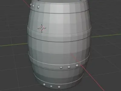 Game ready low poly barrel Free low-poly 3D model