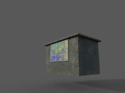 Electric cabinet Low-poly 3D model