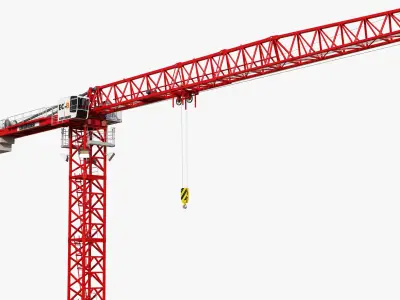 Tower Crane Liebherr 250 EC-B Litronic Rigged 3D model