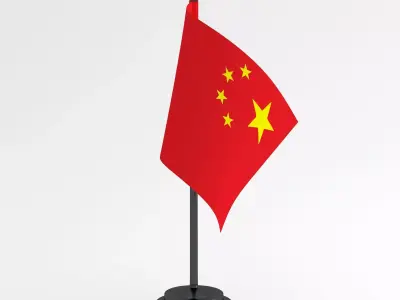 Table Flag China 3D model