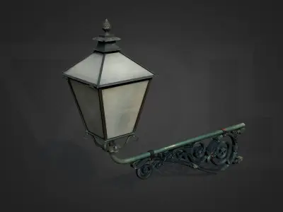 Wall-Mounted Lamp Low-poly 3D model