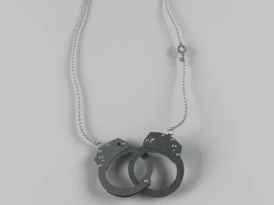 Handcuff Necklace 3D model