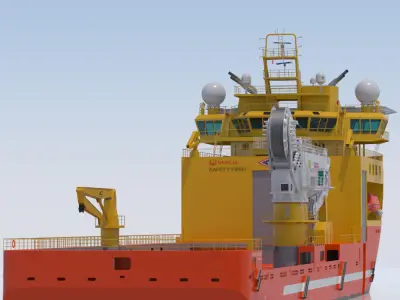 Offshore Construction Vessel Viking Poseidon 3D model